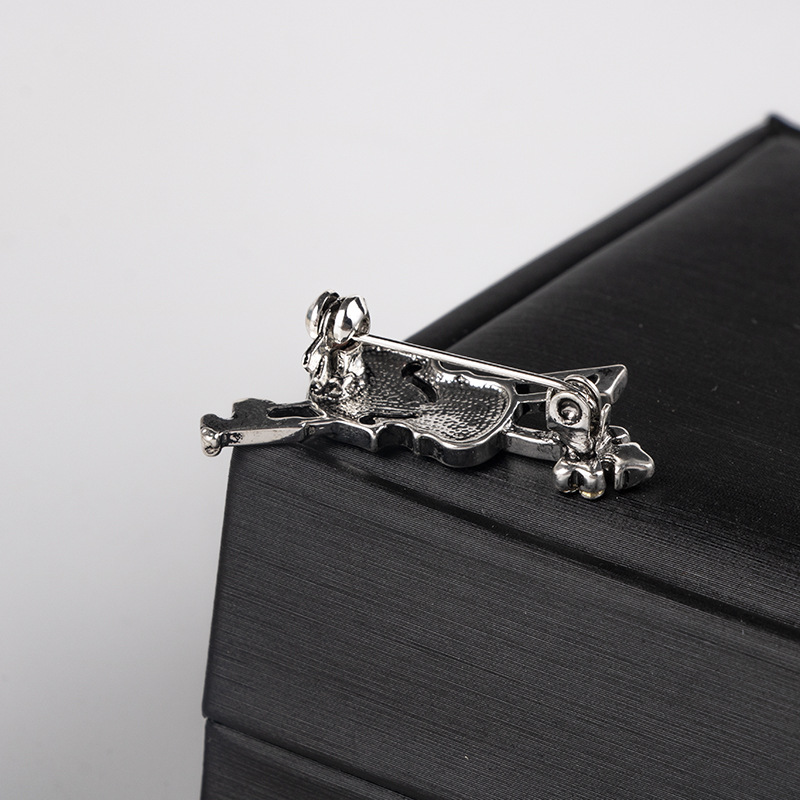 Crystal Violin Brooch Jewelry  - Tuxedo Lapel Pin 评论和价格