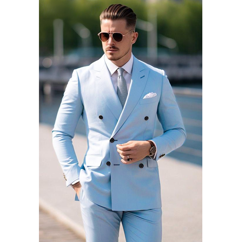 Men's Suit Set 2 Piece Stylish - Men Formal Wear Wedding 评论和价格