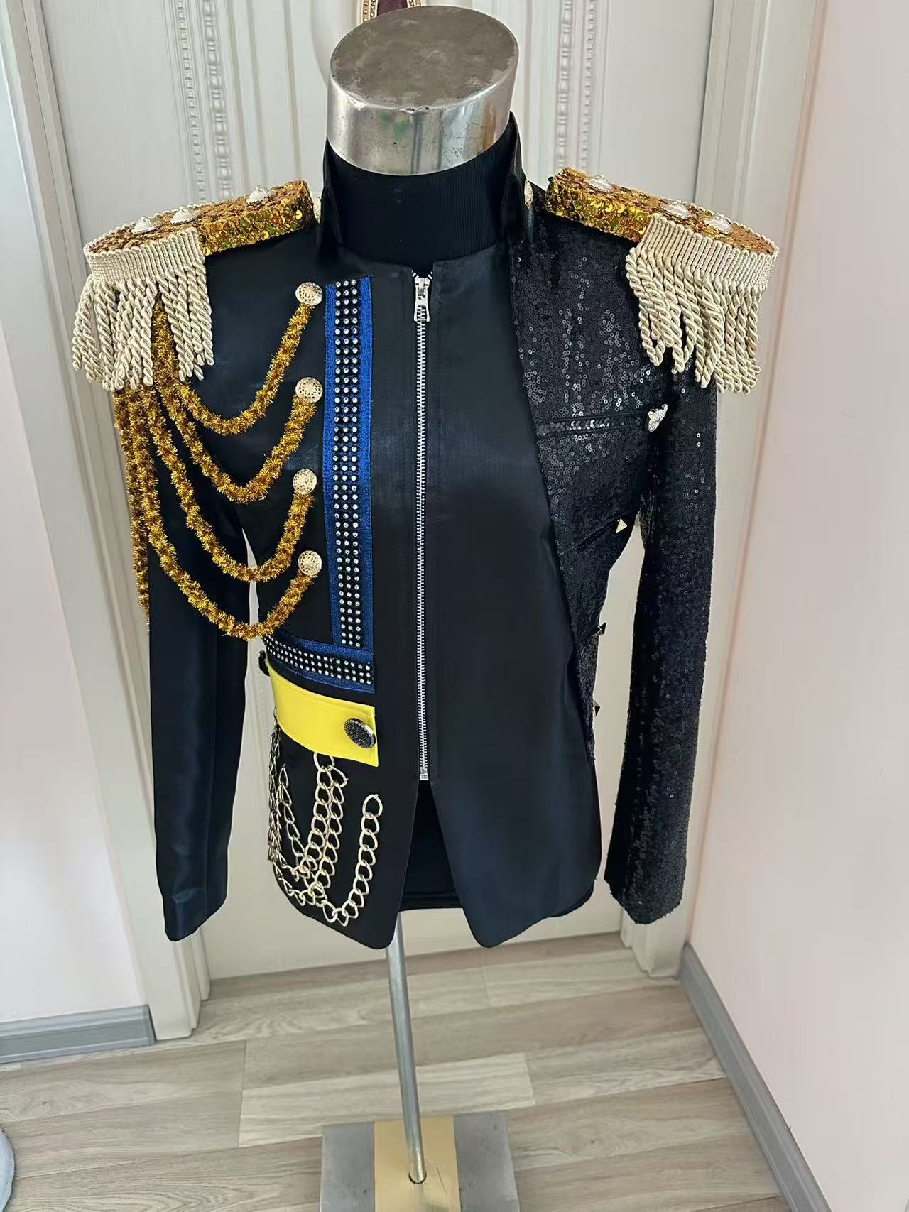 New Men Tassel Royal Jacket We - Men Formal Wear Wedding 评论和价格