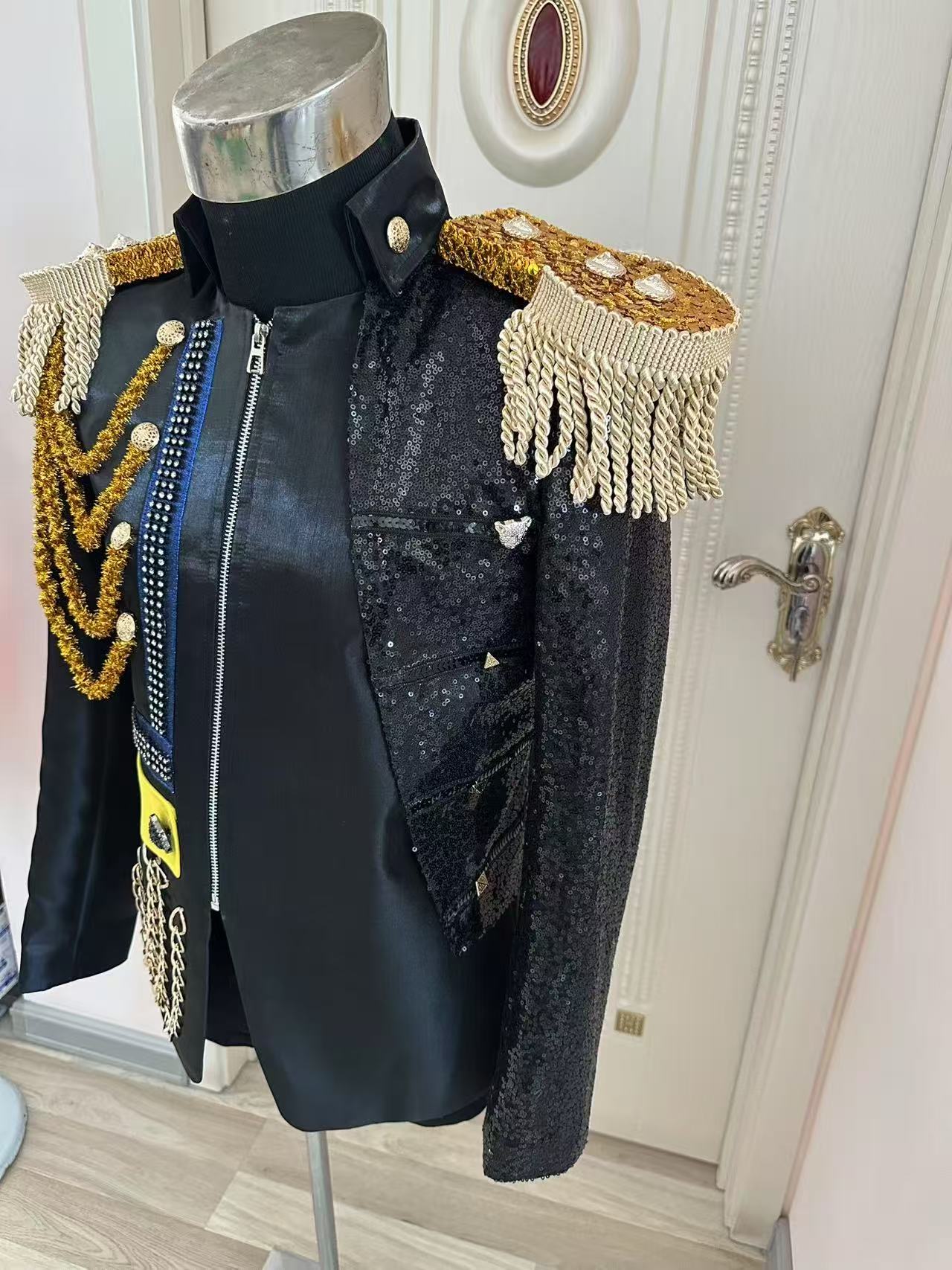 New Men Tassel Royal Jacket We - Men Formal Wear Wedding 评论和价格