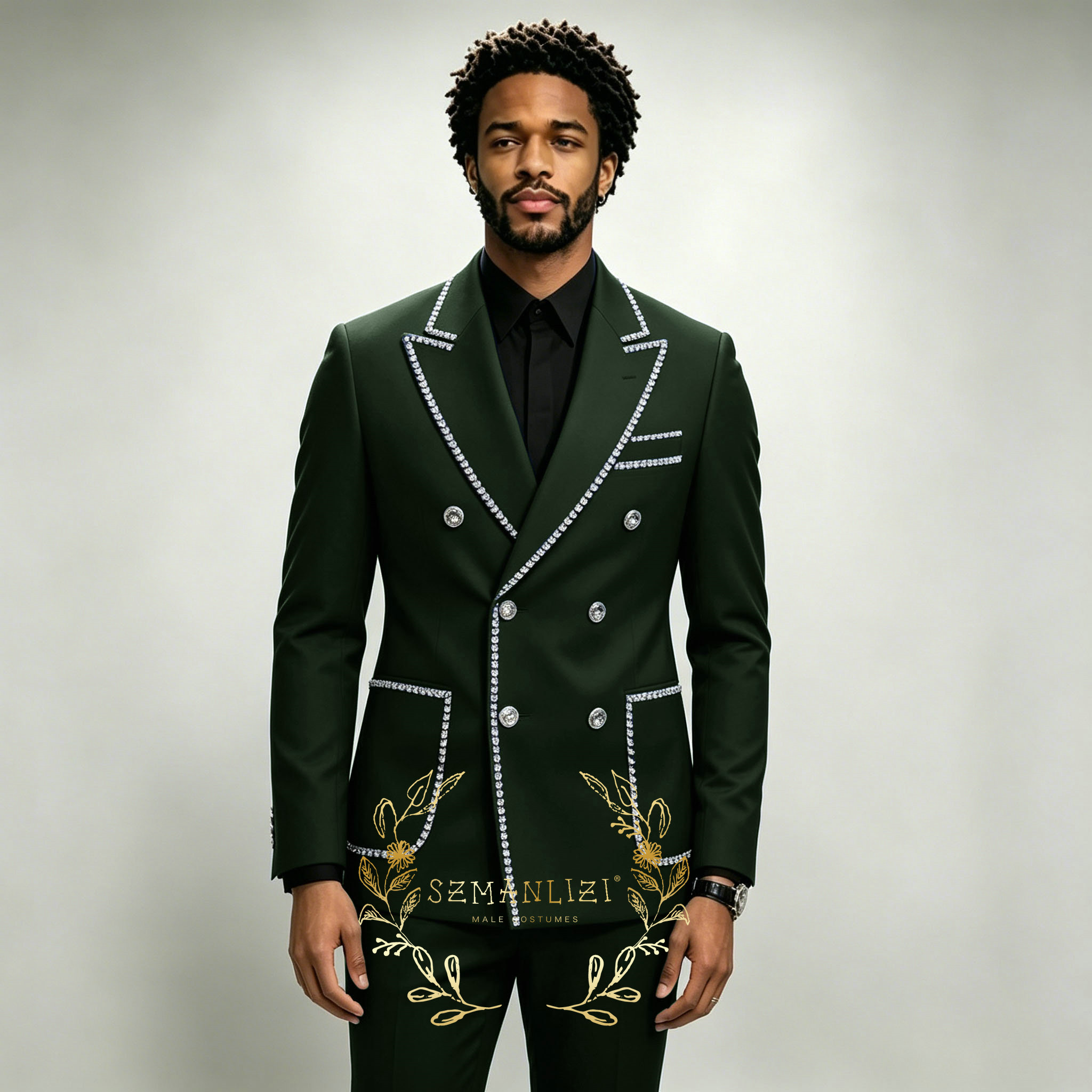 Luxury Men's Suits 2 Pieces Ro - Men Formal Wear Wedding 评论和价格