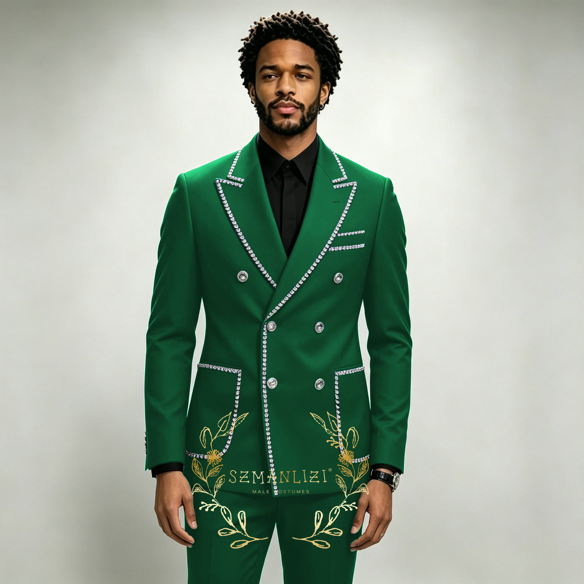 Luxury Men's Suits 2 Pieces Ro - Men Formal Wear Wedding 评论和价格