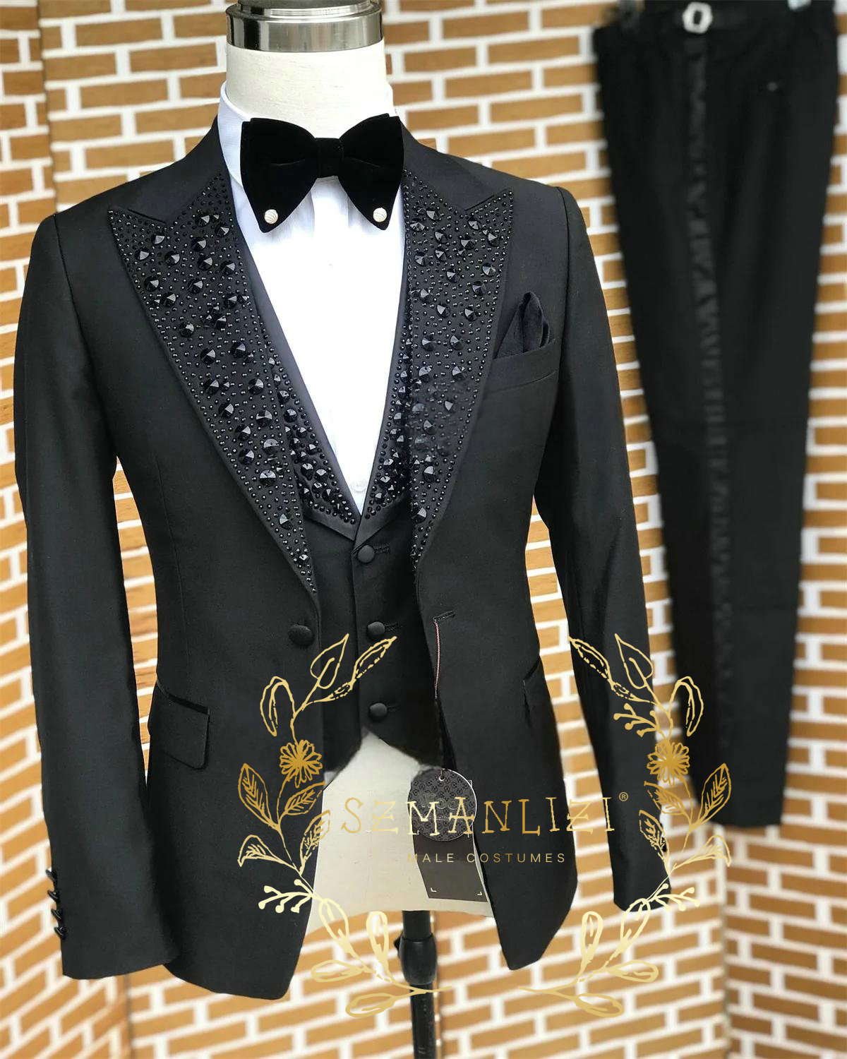 Black Men Suits Luxury Stone C - Men Formal Wear Wedding 评论和价格