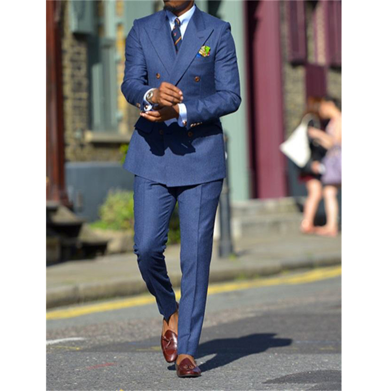 Dark Blue Formal Mens Suits Tw - Men Formal Wear For Wedding 评论和价格