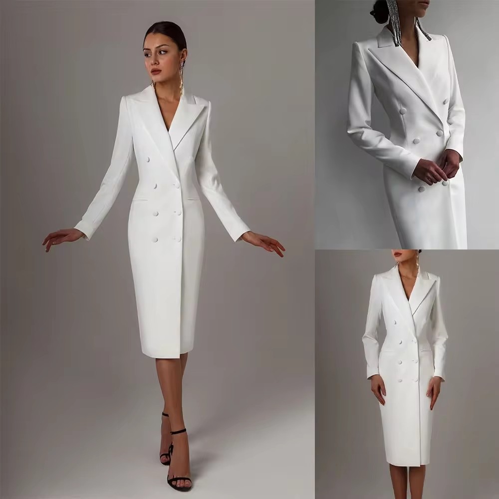 Autumn White Double Breasted W - Men Formal Wear Wedding Guest 评论和价格