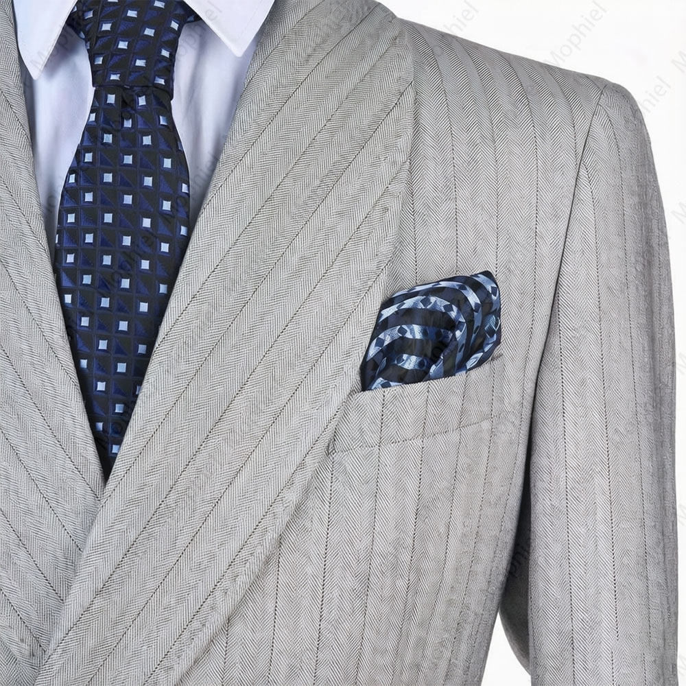 Mophiel Light Grey Men Suits S - Men Formal Wear For Wedding 评论和价格