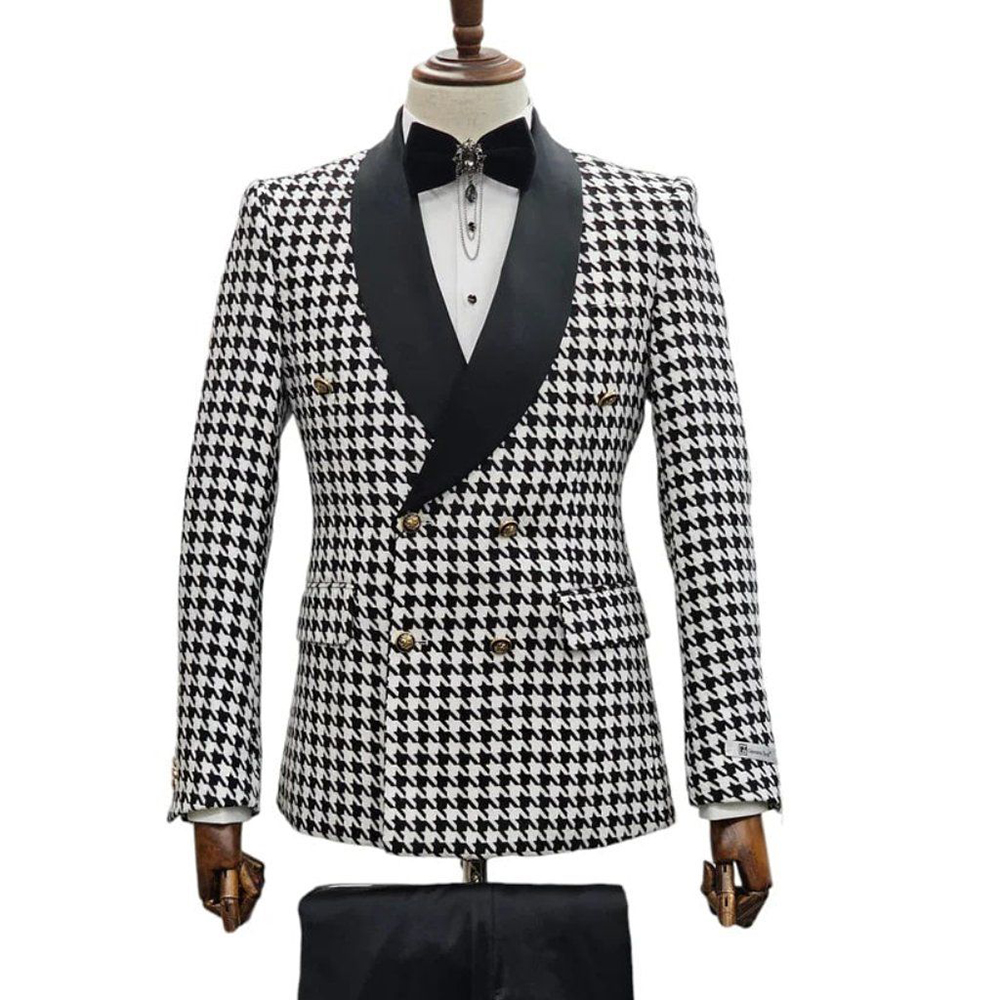 Vintage Men's Suits Chic 2Piec - Men Formal Wear Wedding Guest 评论和价格