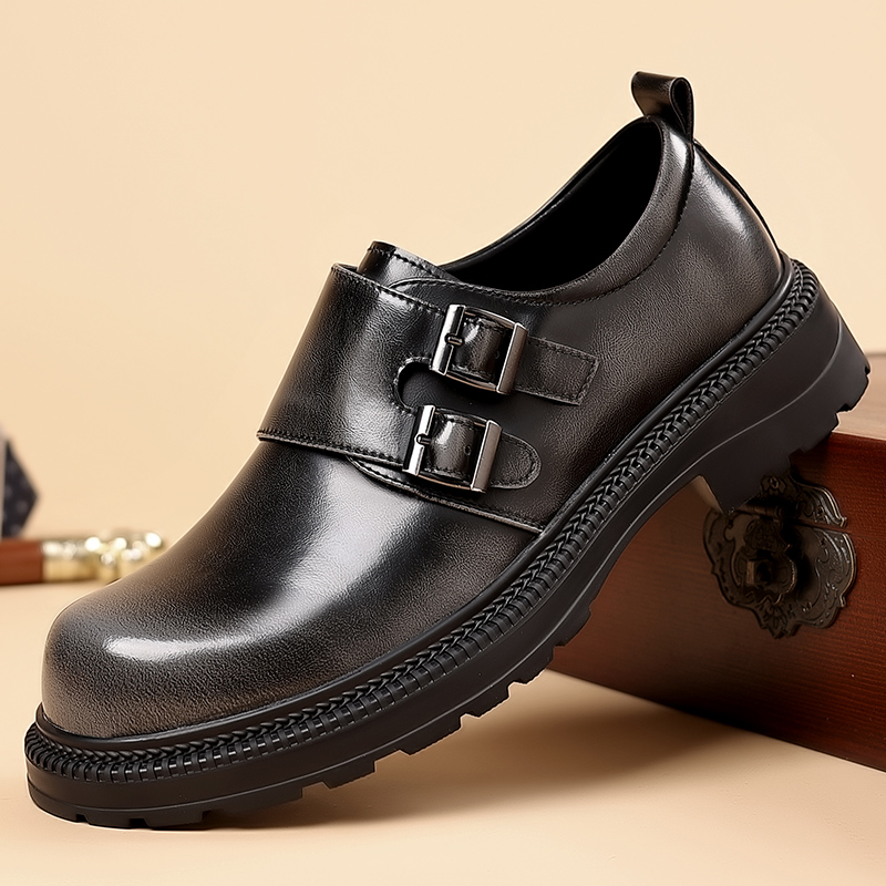 Retro Brown Men's Leather Casu - Men Formal Wear Brown 评论和价格