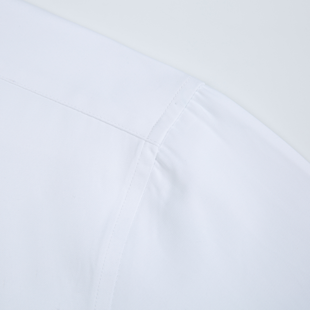 White Solid Color Men's Long S - Men Formal Office Wear Shirts 评论和价格