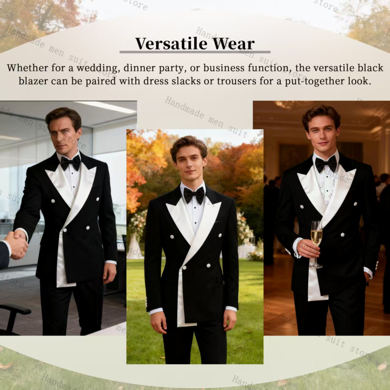 Autumn Men Suits 2 Piece Blaze - Men Formal Wear Wedding Guest 评论和价格