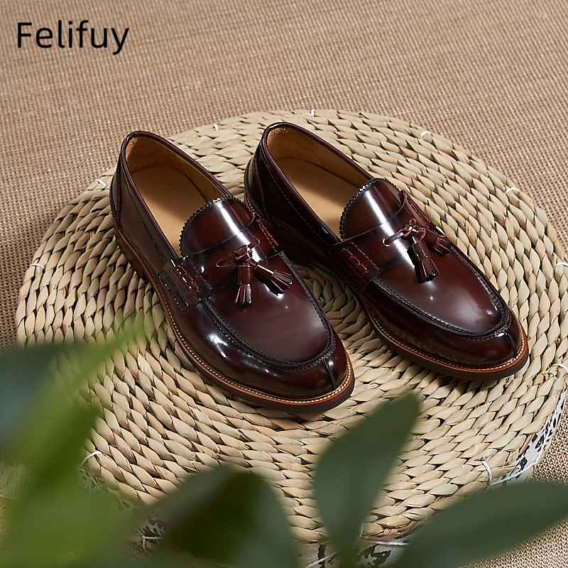 New Brown Men Flat Loafers Cow - Men Formal Wear Brown 评论和价格