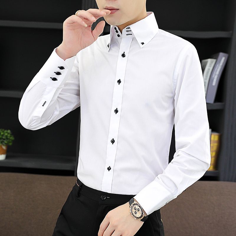 Spring Autumn Men's Executive  - Men Formal Office Wear Shirts 评论和价格