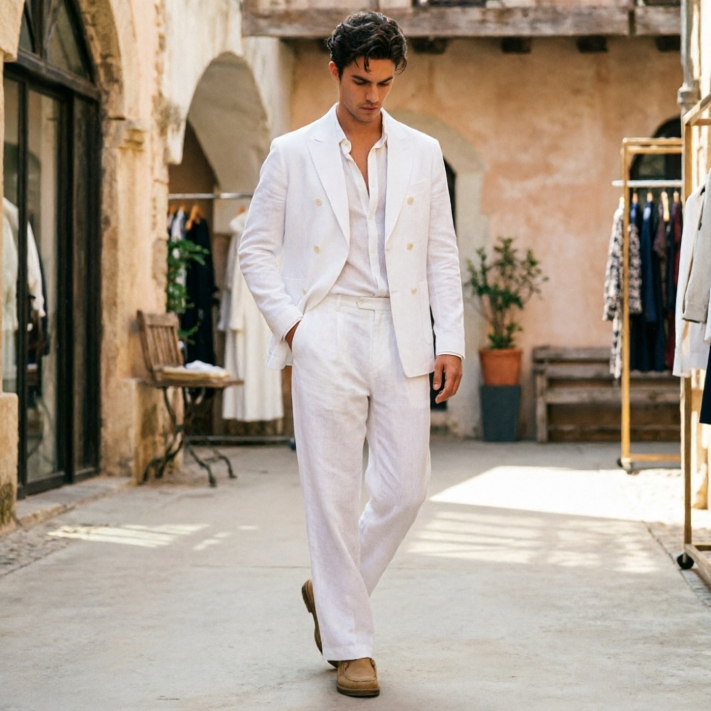 Sage Green Linen Men Suits Rel - Men Formal Wear Wedding Guest 评论和价格