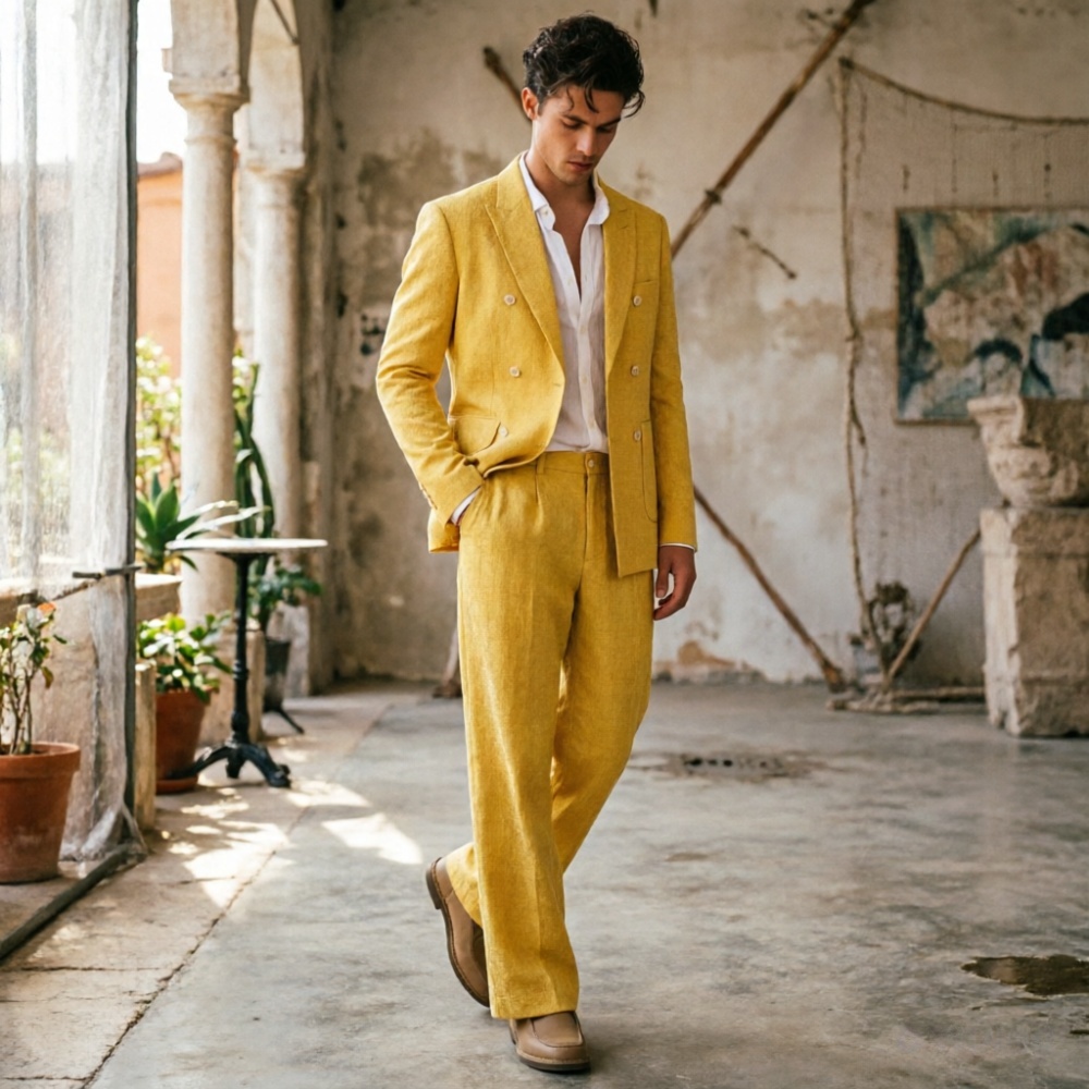 Sage Green Linen Men Suits Rel - Men Formal Wear Wedding Guest 评论和价格