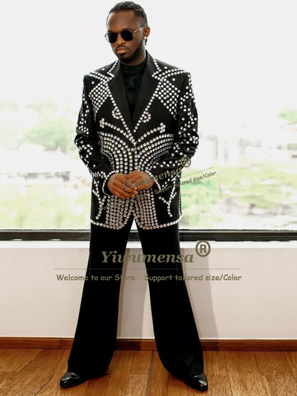 Heavy Beaded Stones Suits Men  - Men Formal Wear Wedding 评论和价格